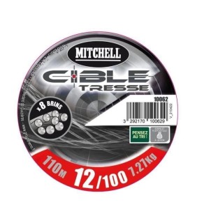 MITCHELL - Tresse grise - 8 brins - 110 m - 12/100