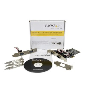 StarTech.com Carte PCI Express avec 4 Ports DB-9 RS232 - Adaptateur PCIe Série - UART 16550 (PEX4S553)