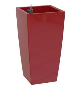 ARTEVASI - Pot pisa auto-arrosage 60cm rouge foncé 33 x 33 x h61 cm - 4,42l