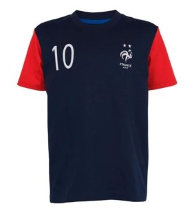 WEEPLAY T-shirt Football FFF Mbappe - Maillot Adulte 100% coton jersey