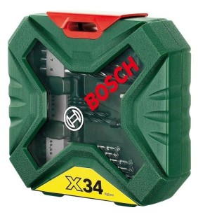 Set mixte perçage - vissage Bosch - Coffret X-Line Classic de forets et d'embouts de vissage, 34 pieces