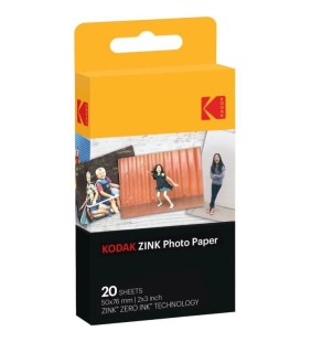 KODAK - Papier ZINK 2 x 3 Pack de 20 feuilles pour appareil PRINTOMATIC - Papier premium - Couleurs vives HD - Anti-bavures